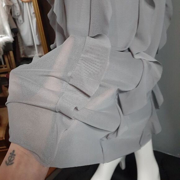 NWT Zara Ruffled Elegant Gray Women's Skirt - Picture 14 of 16